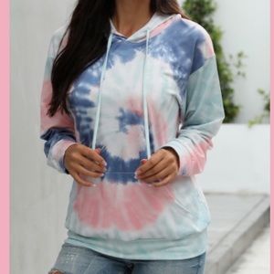 Lightweight Tie-Dye Sweatshirt Hoodie